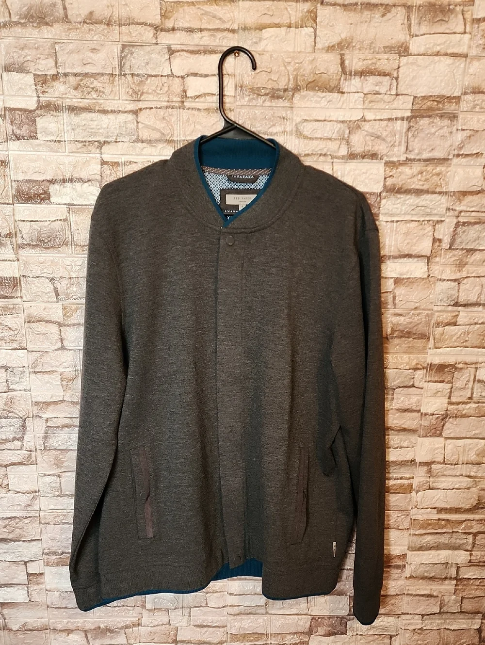 Ted Baker London  Full Zip Dark Gray Sweatshirt  Jacket