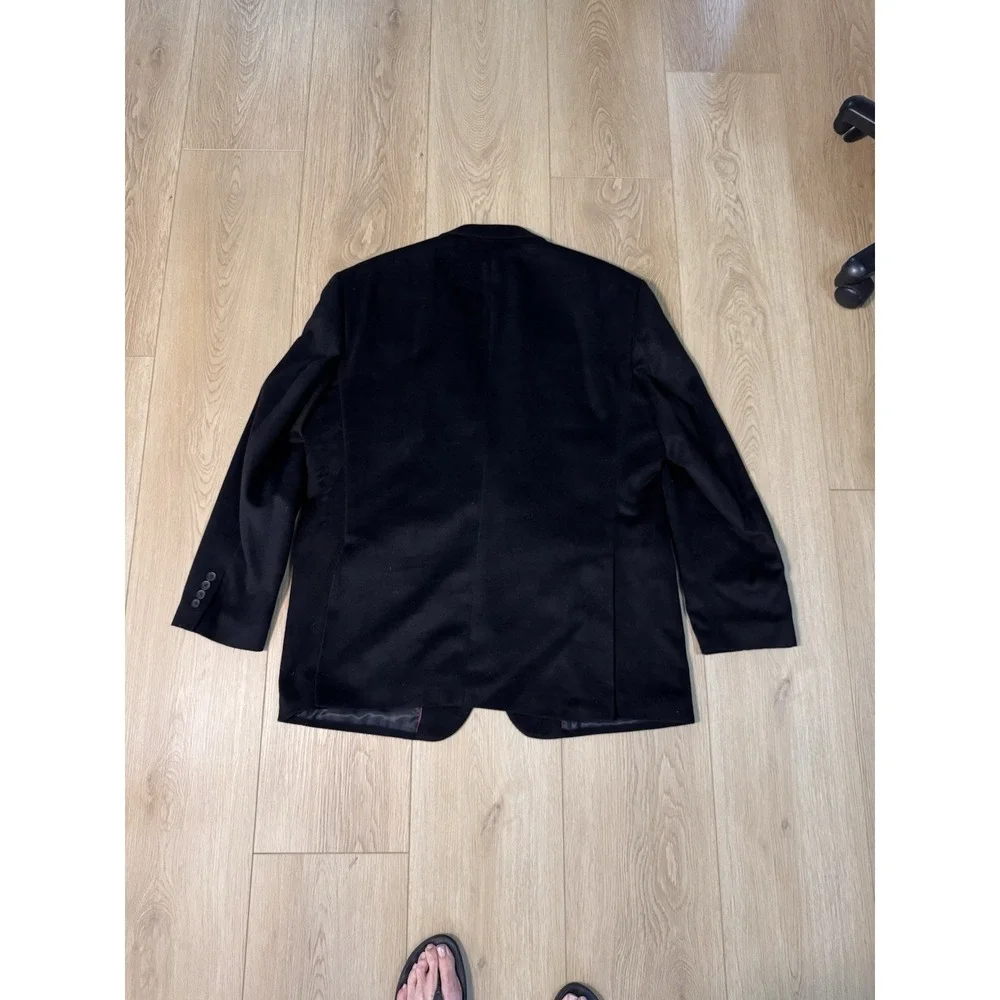 Andrew Fezza Mens Baxter‎  Blazer 2 Button Sport Coat Jacket Black 48 R