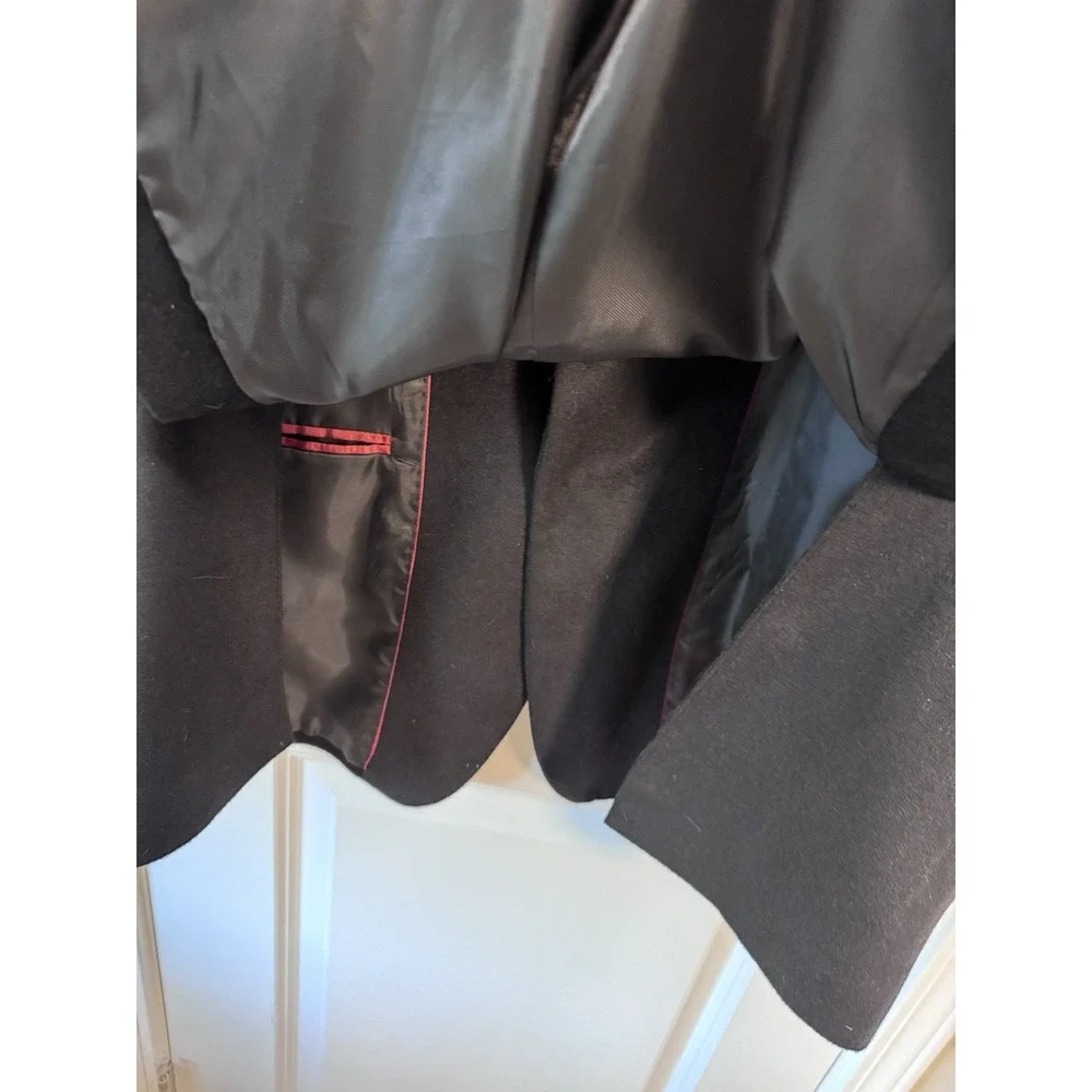 Andrew Fezza Mens Baxter‎  Blazer 2 Button Sport Coat Jacket Black 48 R