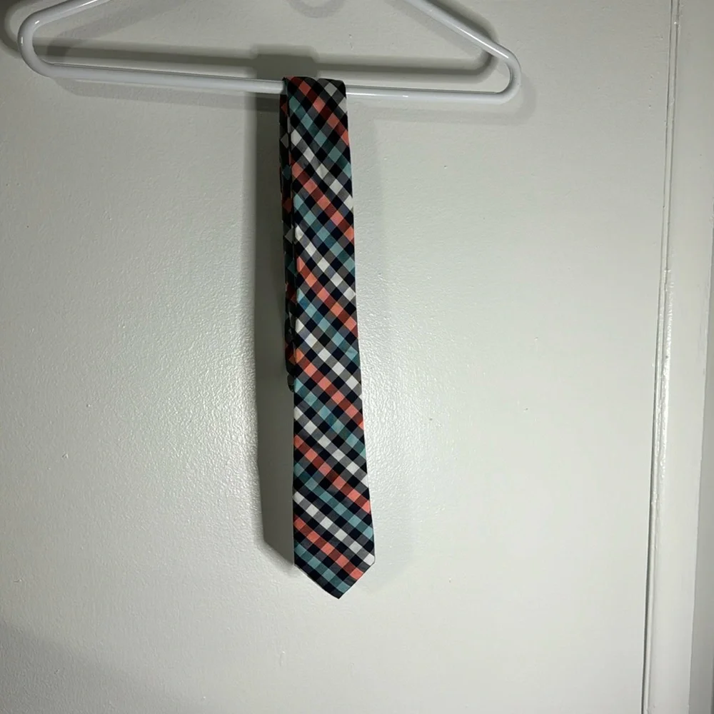 Express Men’s Tie - White/Seafoam/Coral OS One Size