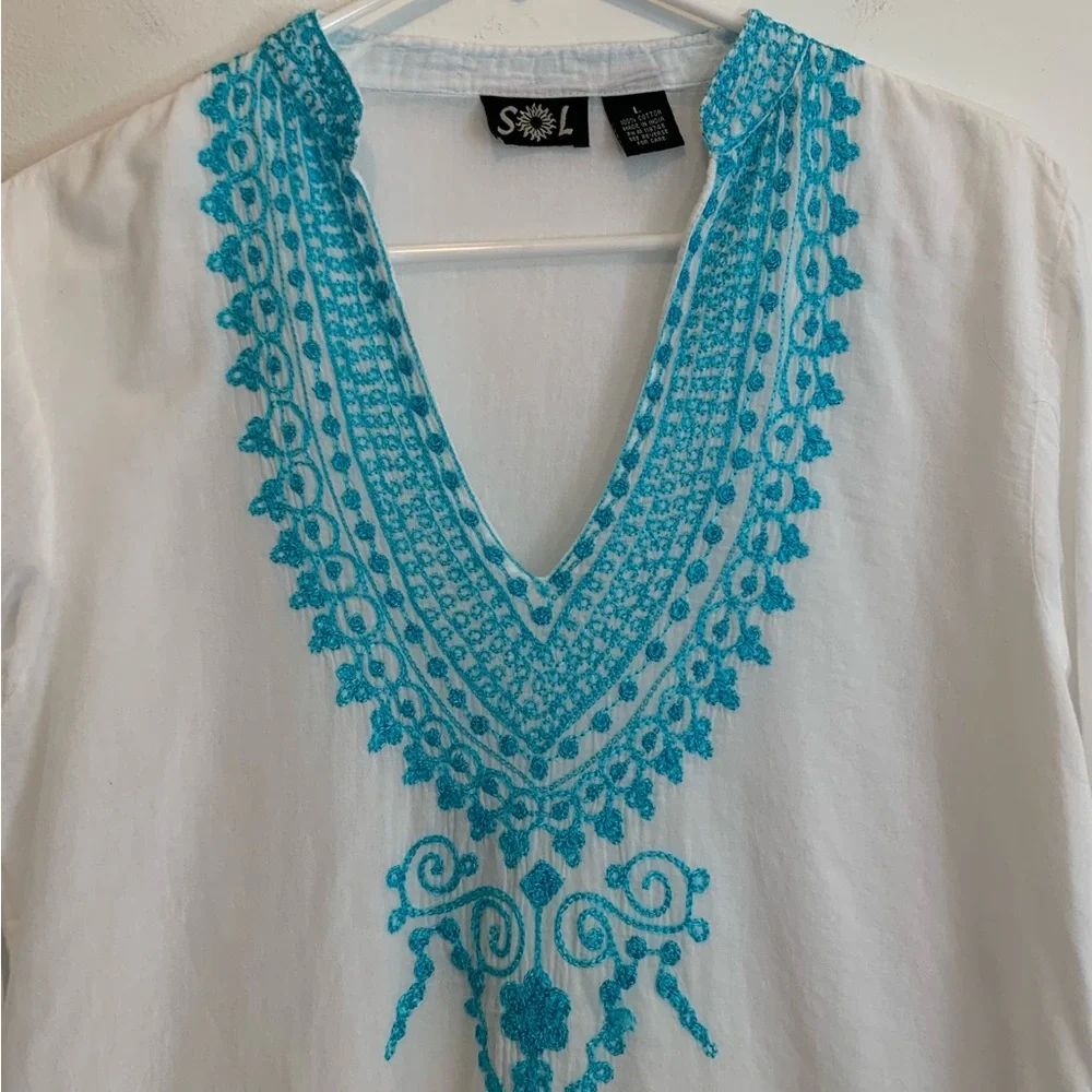 Sol white gauzy
