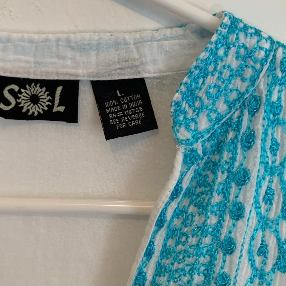 Sol white gauzy