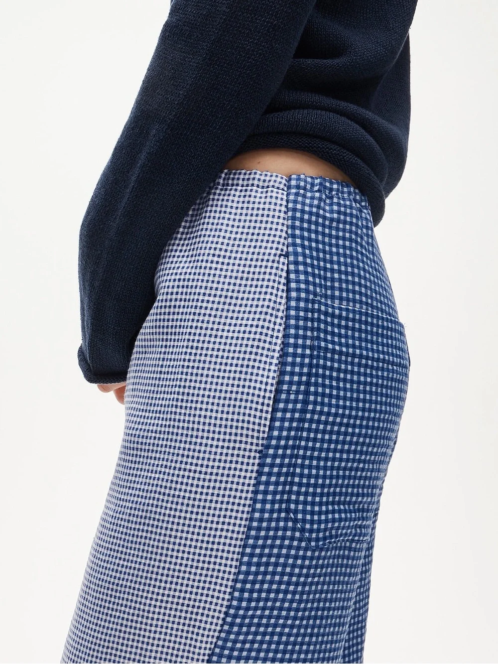 J Crew Blue Gingham Luna Pants