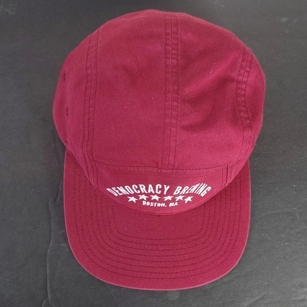 Boston Massachusetts Brewery Hat Cap Strap Back Democracy Brewing Panel Embroide