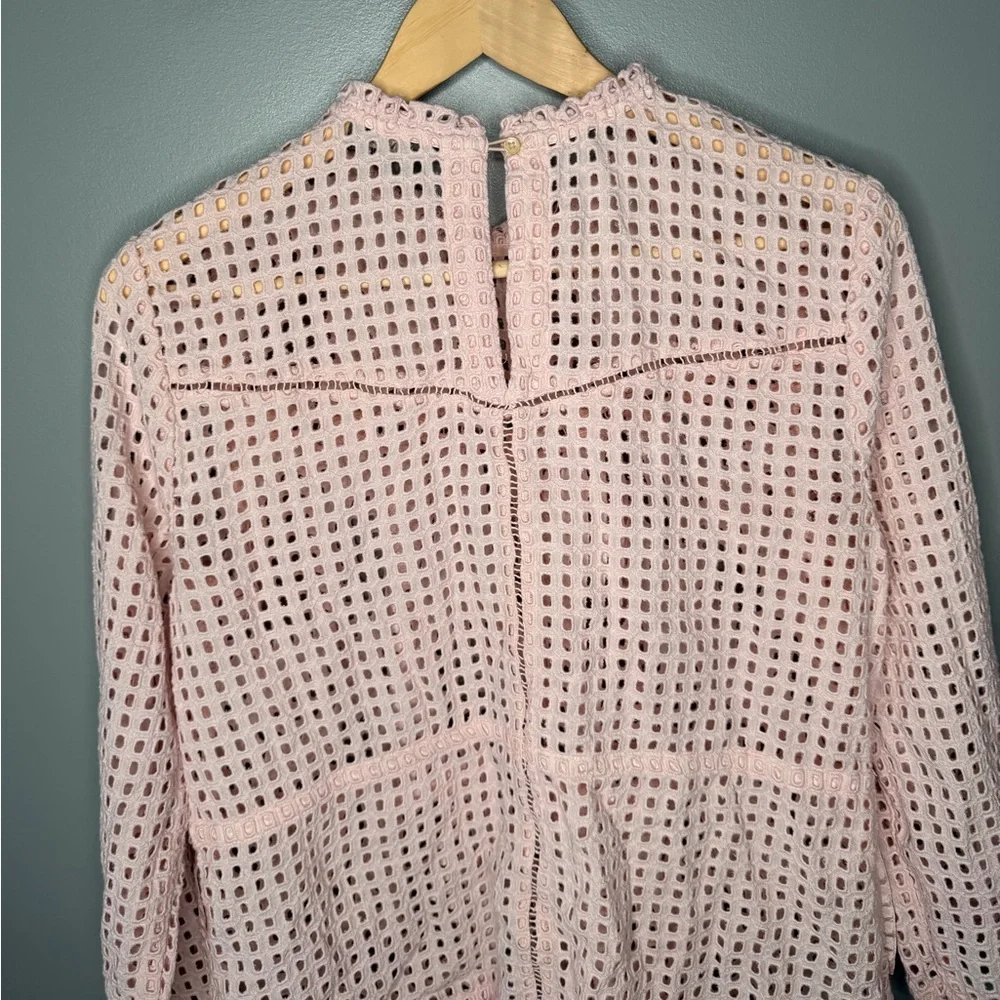 Point Sur x J. Crew Eyelet Blouse - Blush