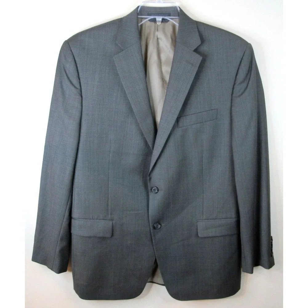 Lauren Ralph Lauren 100% Wool Gray 2 Button Blazer‎ Sport Coat Jacket 40 R