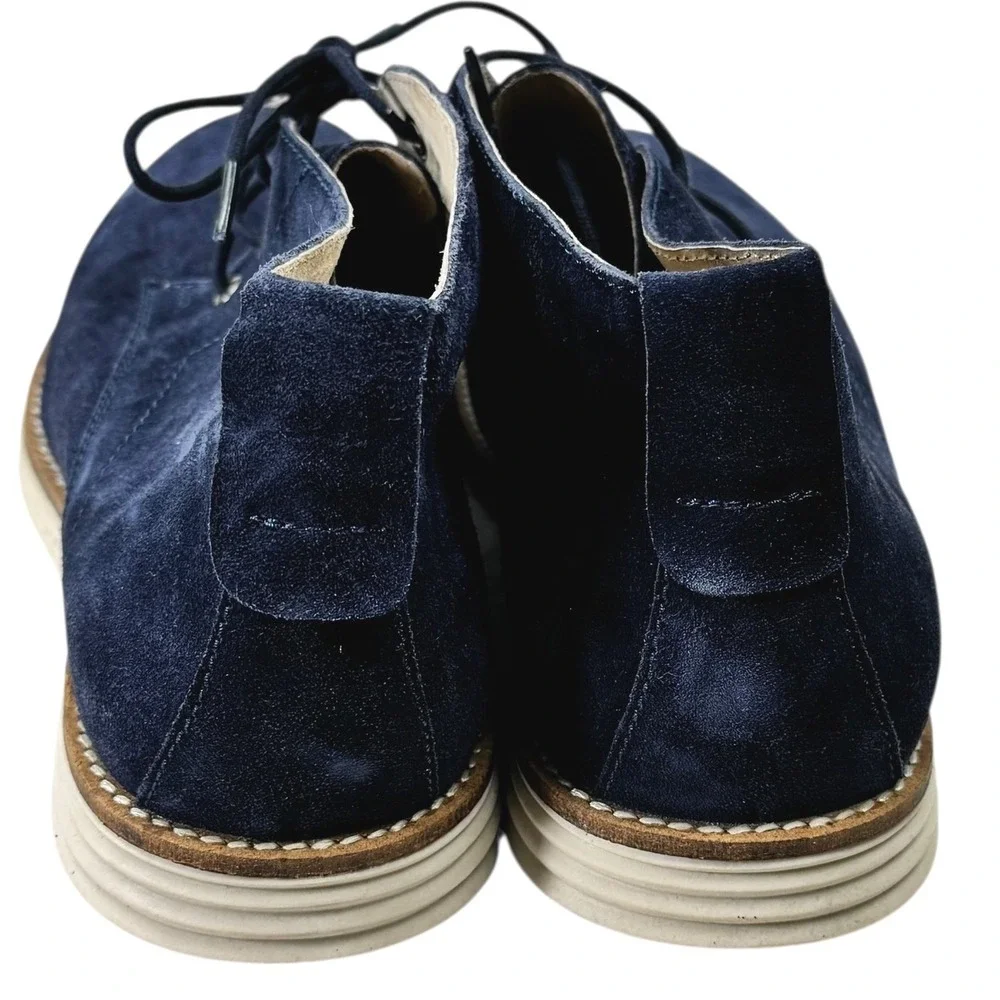 Windsor Smith Ankle Chukka Boots Size 9 Mens Bullflash Navy‎ Blue Suede Lace Up