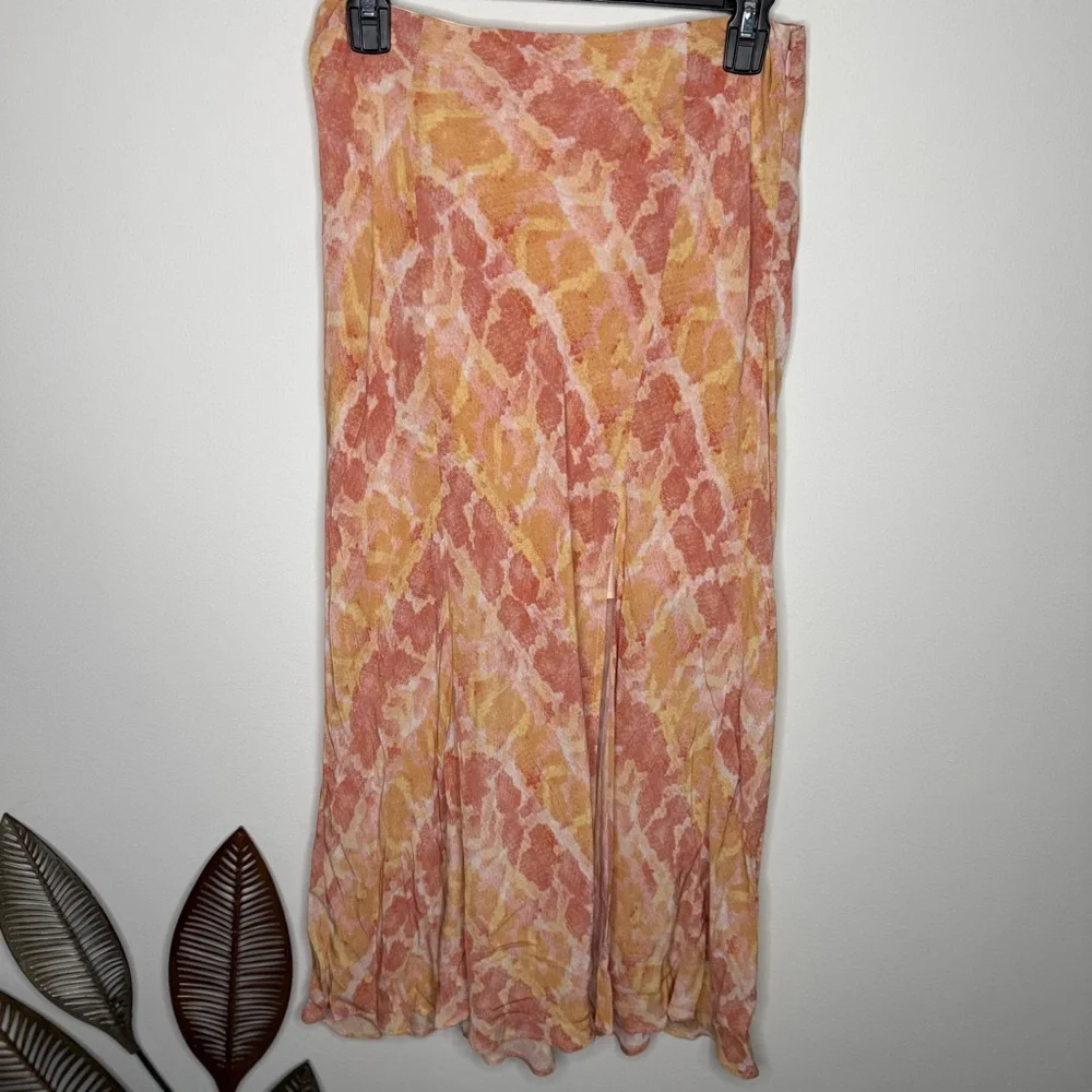 H21 Lovers‎ And Friends Skirt Orange Maxi Long Animal Print Summer Holiday