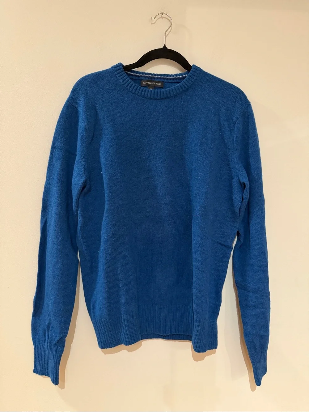 Banana Republic Blue Italian Merino Crewneck Sweater