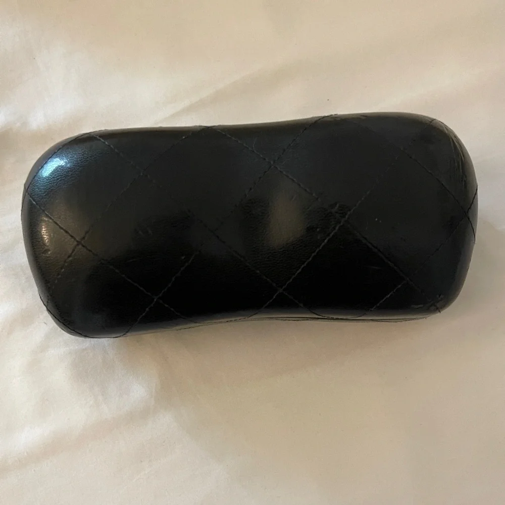 Chanel leather sunglasses case