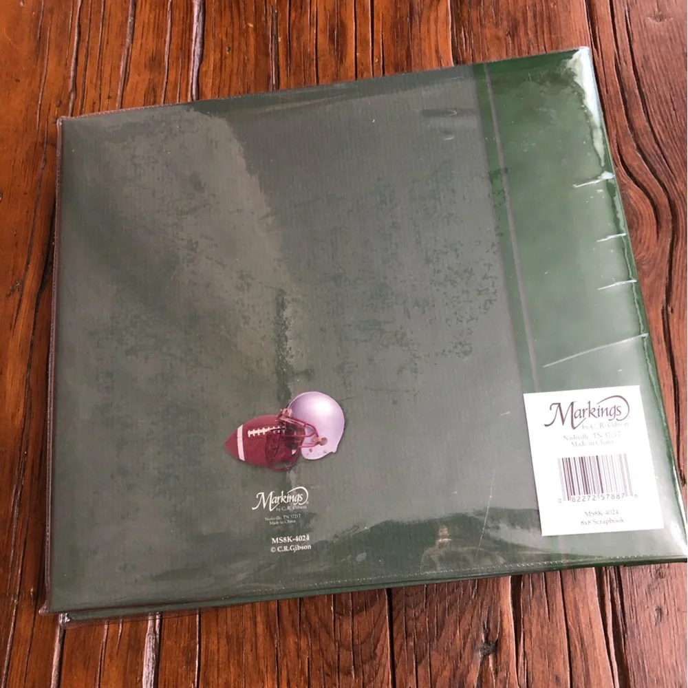 Football Themed Scrapbook 8” x 8” and Sticker Bundle