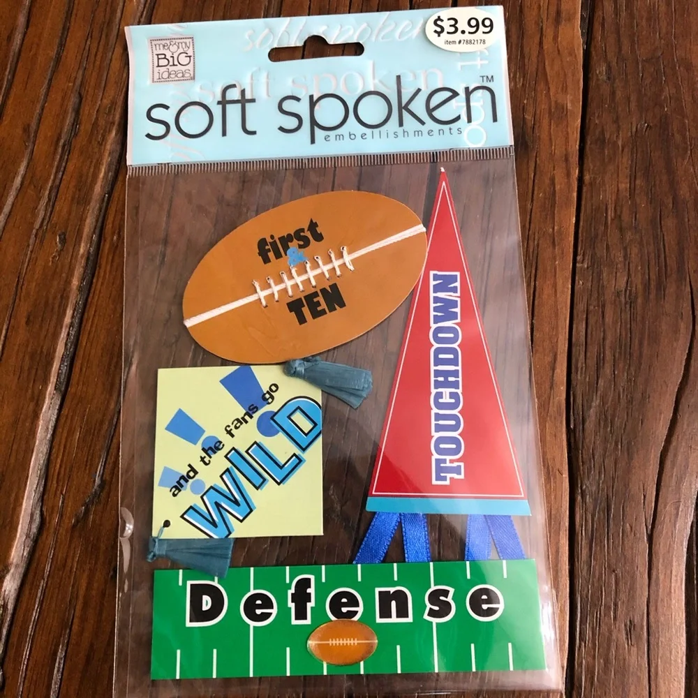 Football Themed Scrapbook 8” x 8” and Sticker Bundle