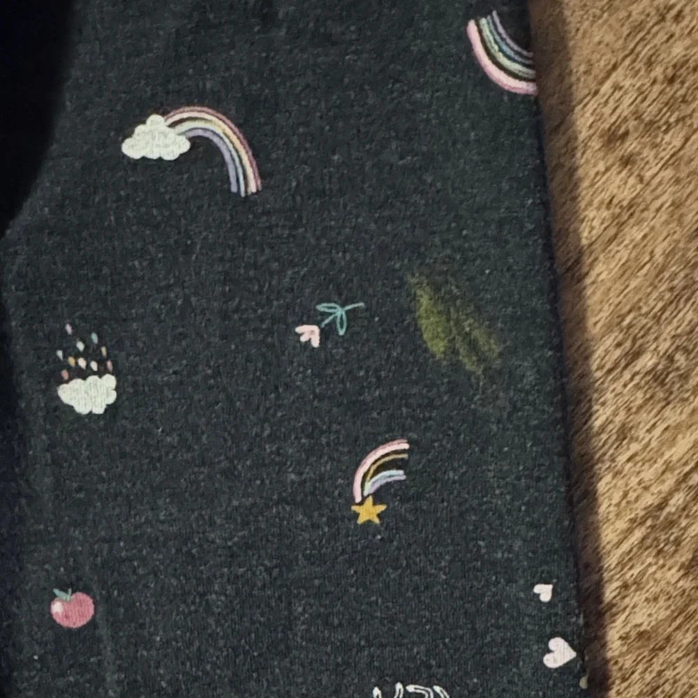 Kids Black Patterned Leggings