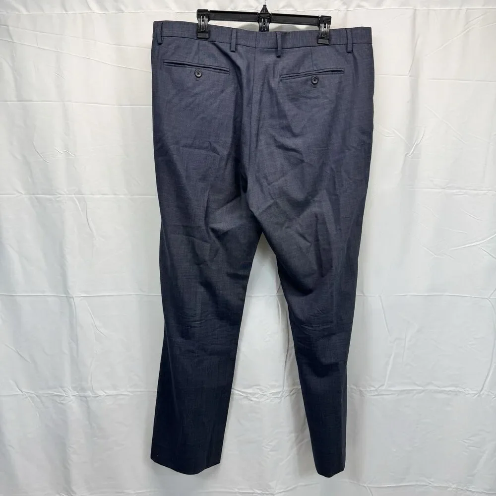 Banana Republic Dress Pants 38x32 Tailored Slim Wool Navy Blue Lined Office