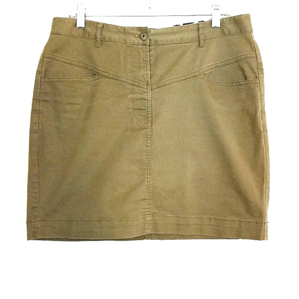 Brooks Brothers women's tan size 10 skirt front zip