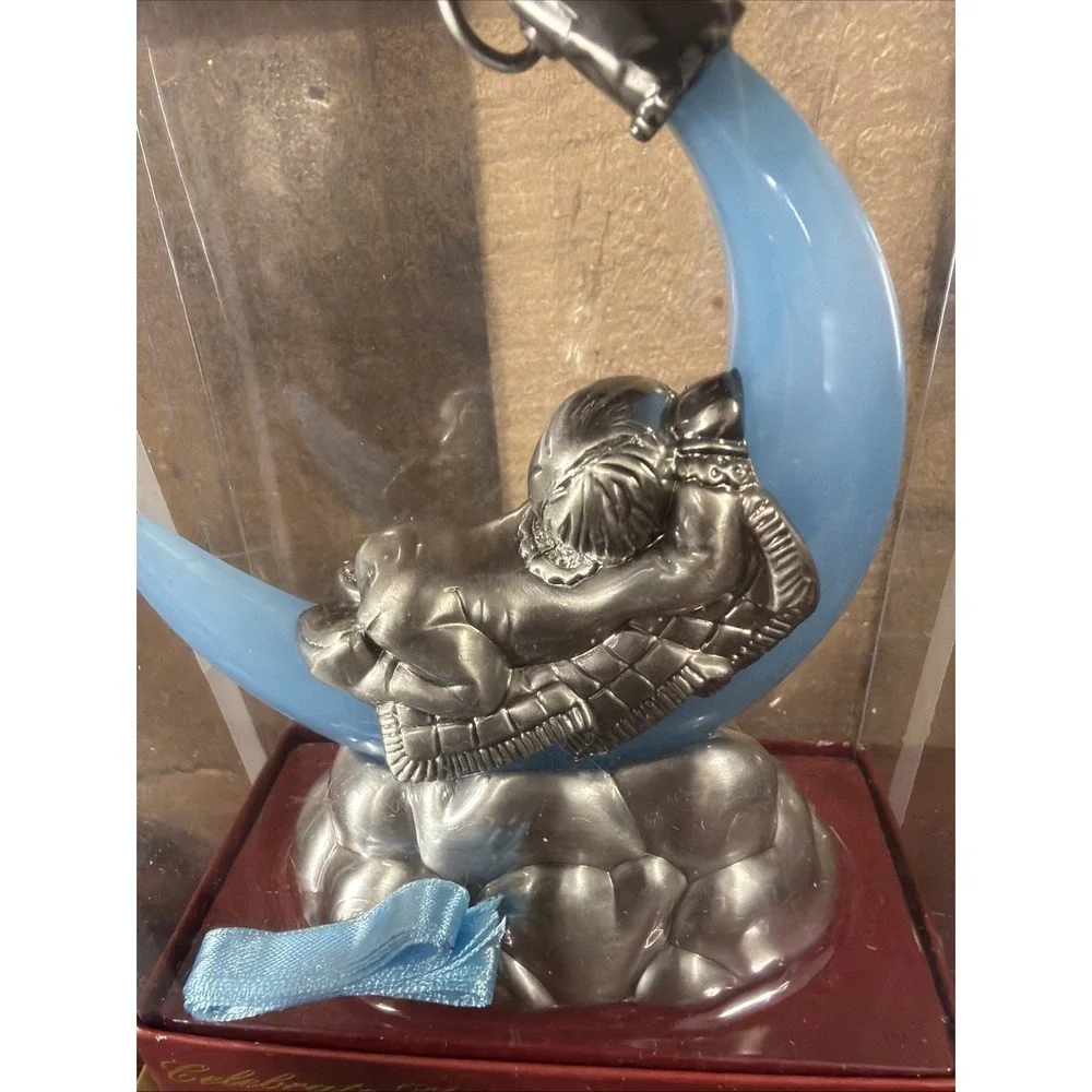 Lenox 2000 Millennium Baby Boy Ornament Pewter Moon NIB‎ Sealed New In Box