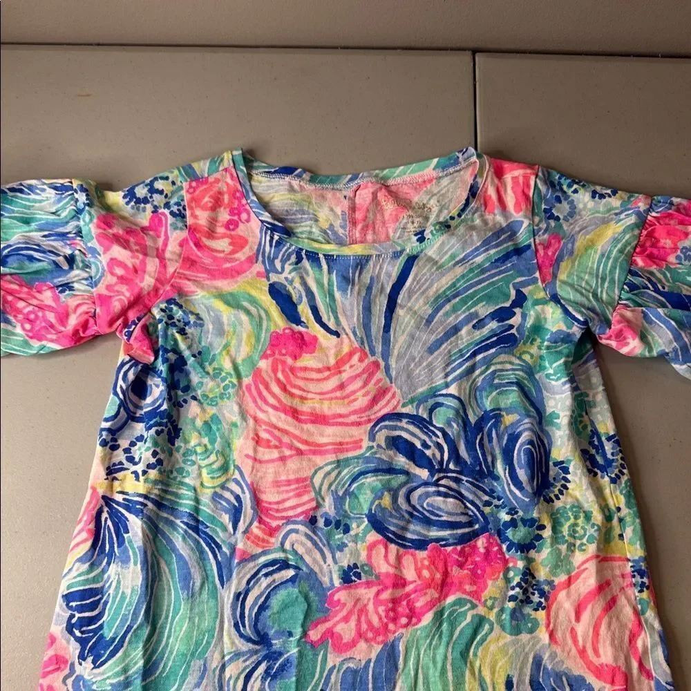 Lilly Pulitzer Colorful Abstract Print Dress M(6-7)