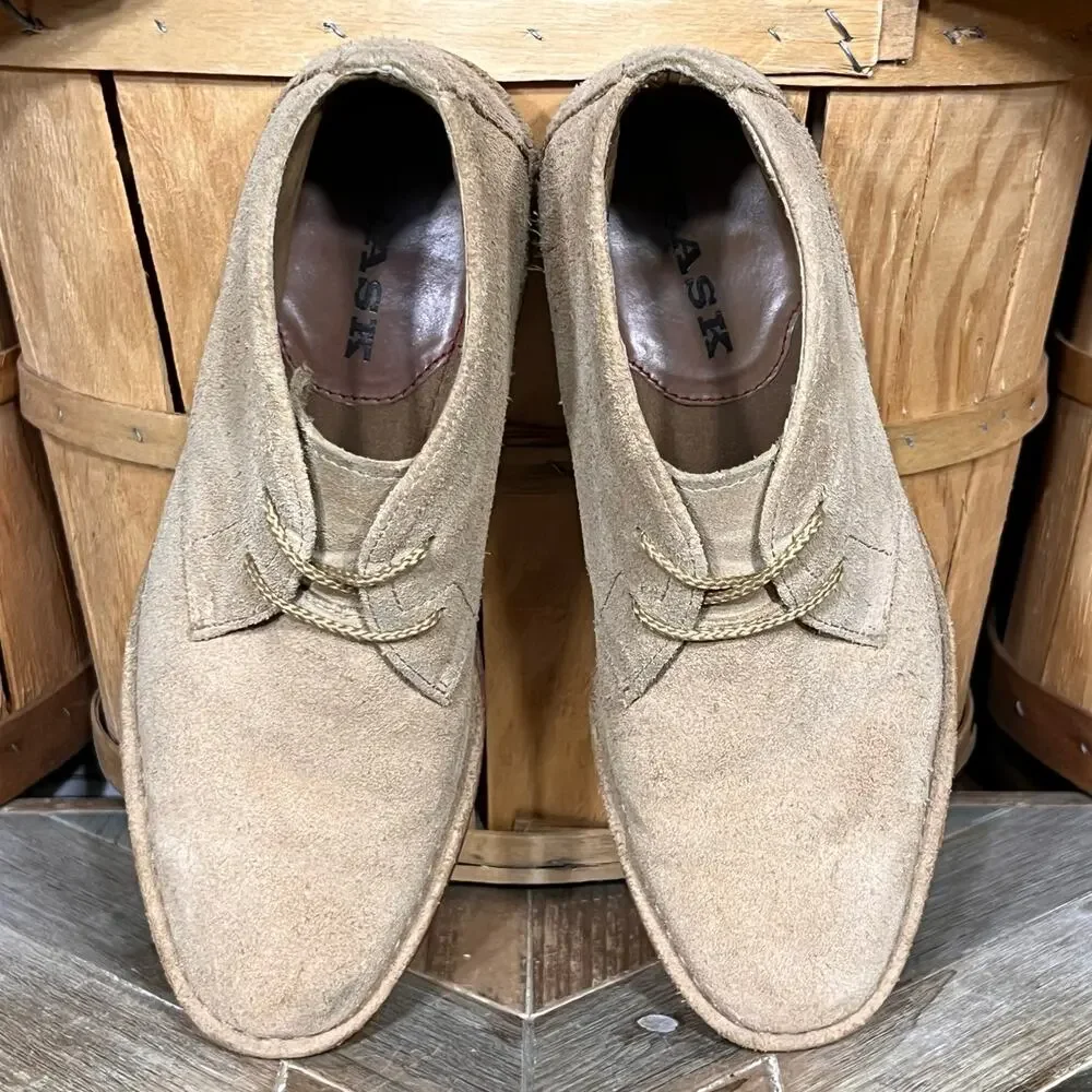 Trask Brady Tan Suede Brick Vibram Outsole Desert Chukka Boots Mens Size 8