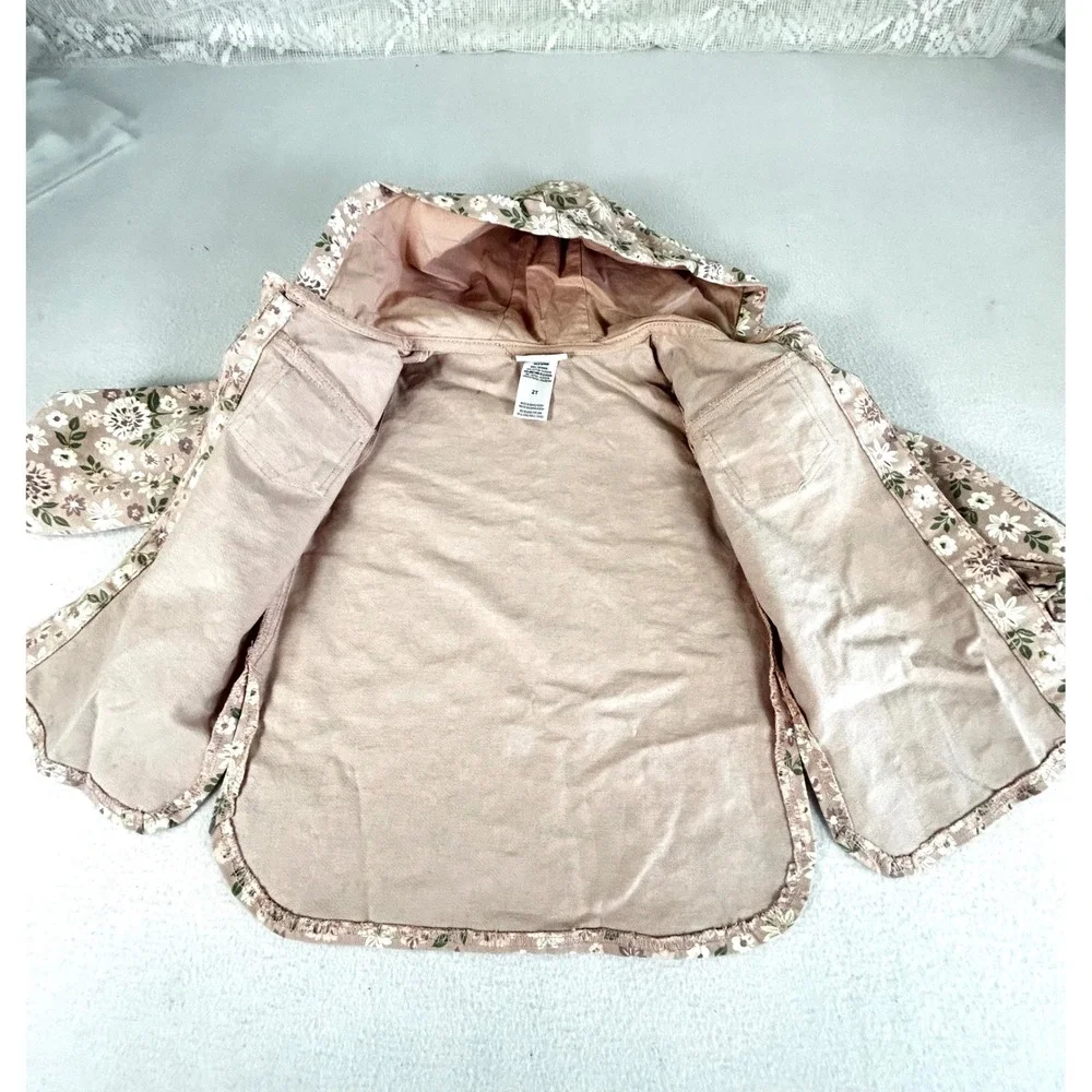 Daisy Fuentes Toddler Girls Floral Hooded Shacket Pink 2T WJTJ315F