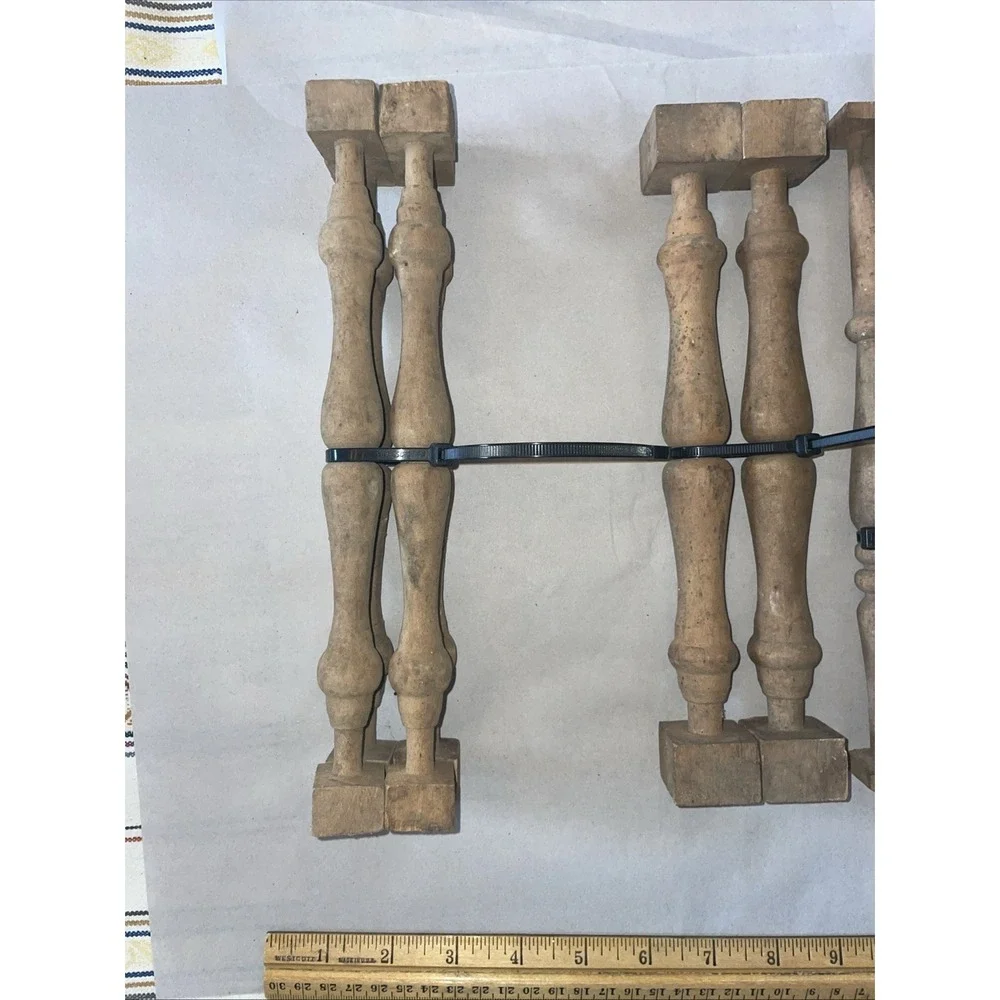 Wooden Chair Spindle Set 15 pcs Vintage Project Craft Building Furniture Art