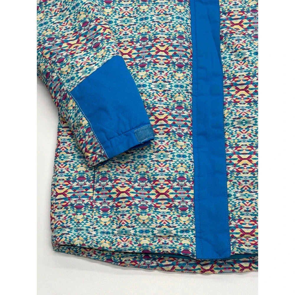 Arctix Kids Blue Geometric Insulated Snow‎ Jacket Hooded Winter Coat 84917
