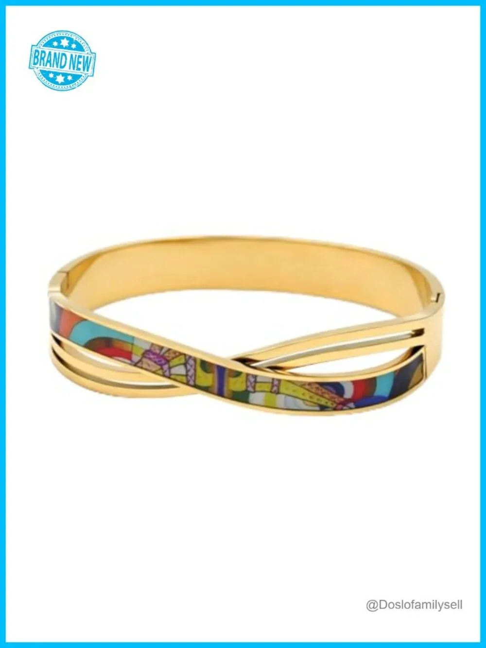 Infinity Twist Hollow Design Stackable Stainless Steel Bangle