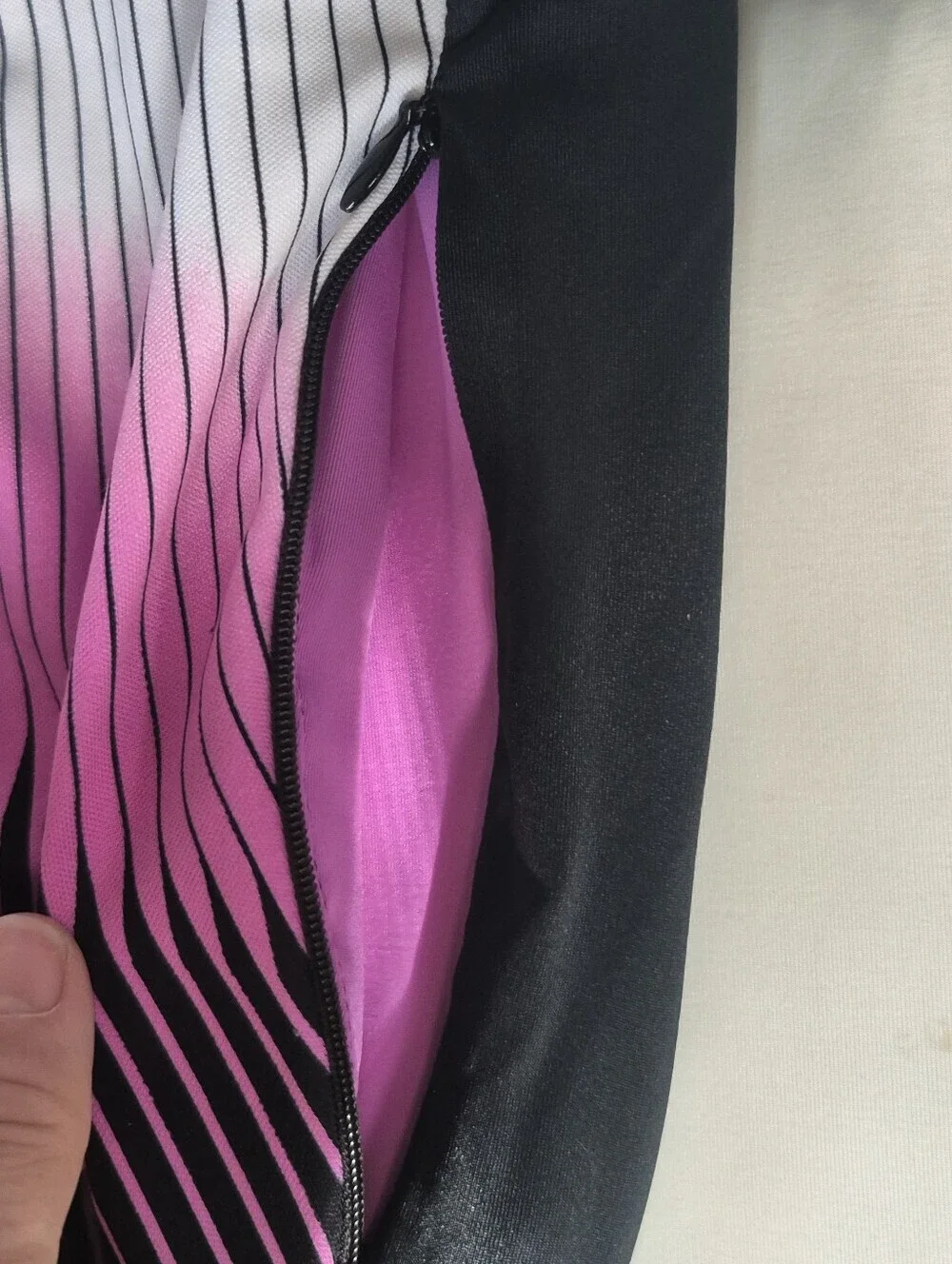 Tail Black, White & Pink Striped Mini Skirt