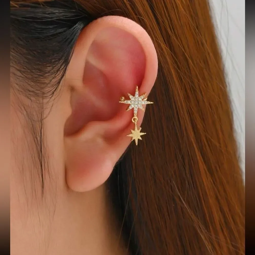 star cuff earrings A680