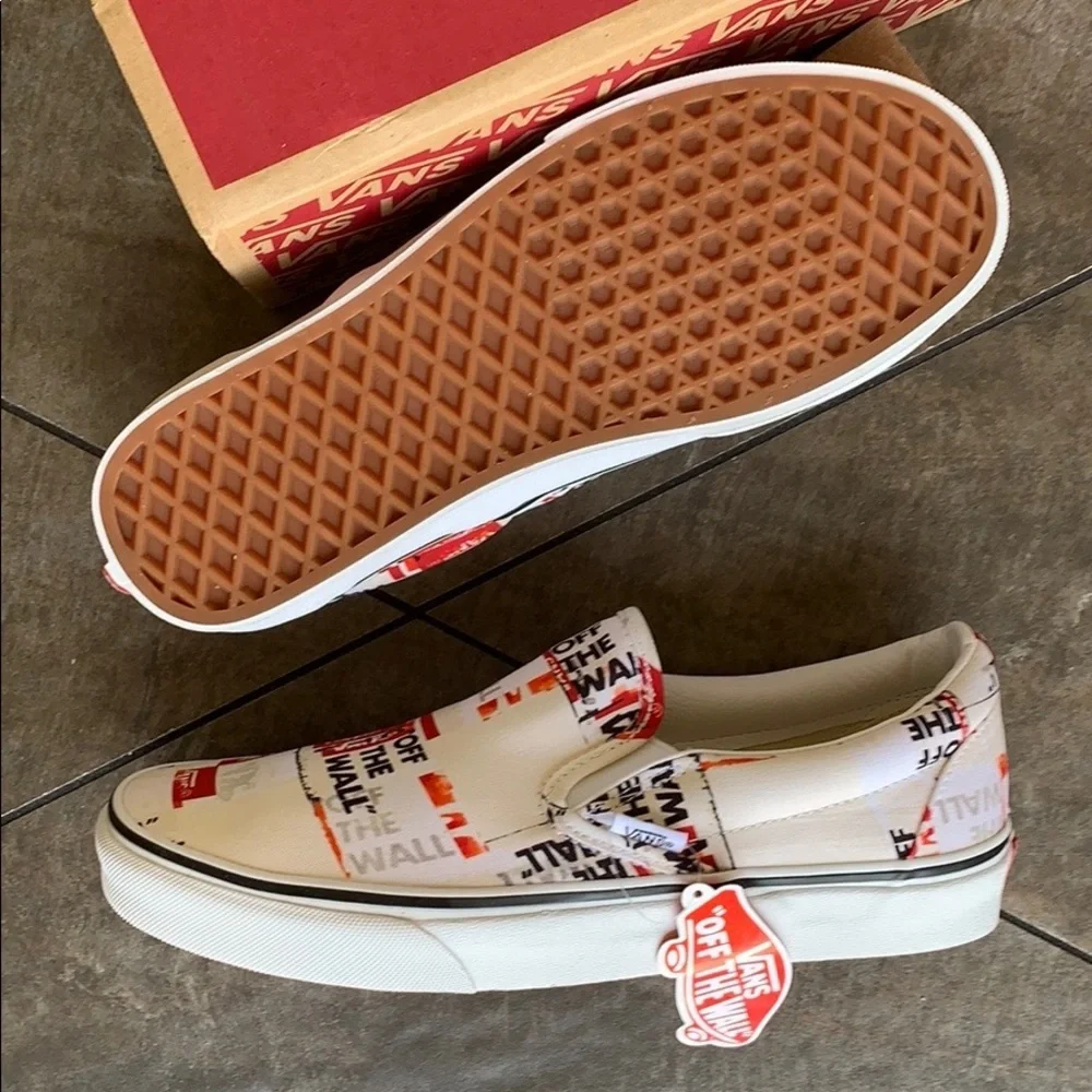 •VANS CLASSIC SLIP ON PACKING TAPE Blcdblctrwt WMNS•