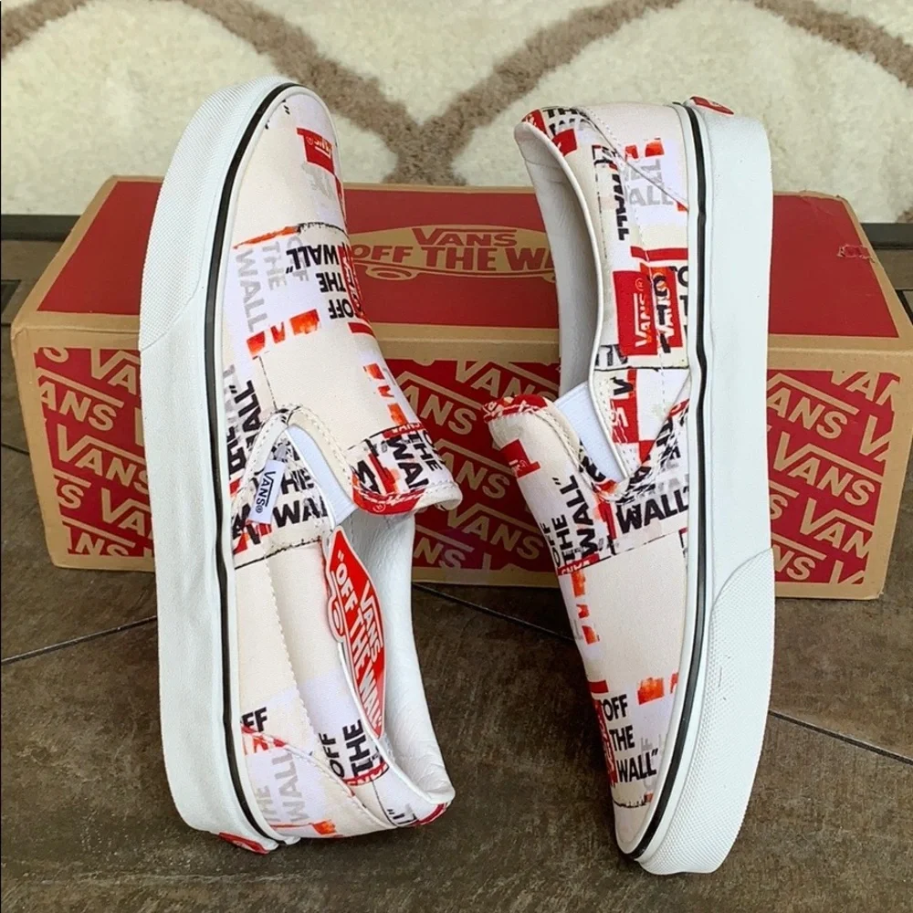 •VANS CLASSIC SLIP ON PACKING TAPE Blcdblctrwt WMNS•