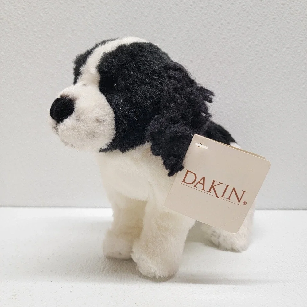Dakin Baby Pups Brinkley Springer Spaniel White Black Puppy Dog Plush