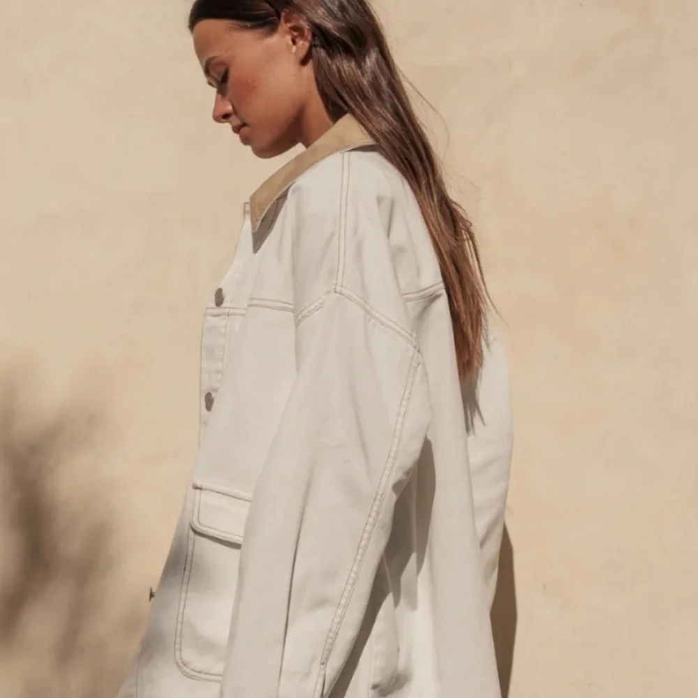 N/A cream denim