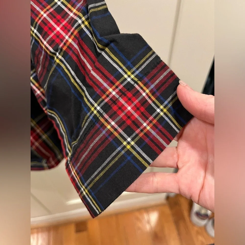 Crewcuts holiday plaid top in size 4-5