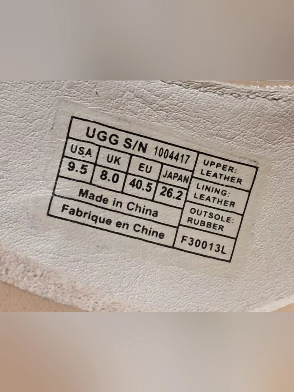 UGG women size