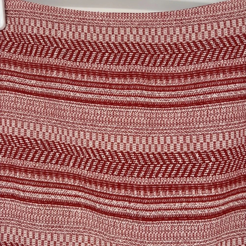 NWT Banana Republic Cotton Mini Skirt Rust Cream Lined Woven Textured Boho‎ 6