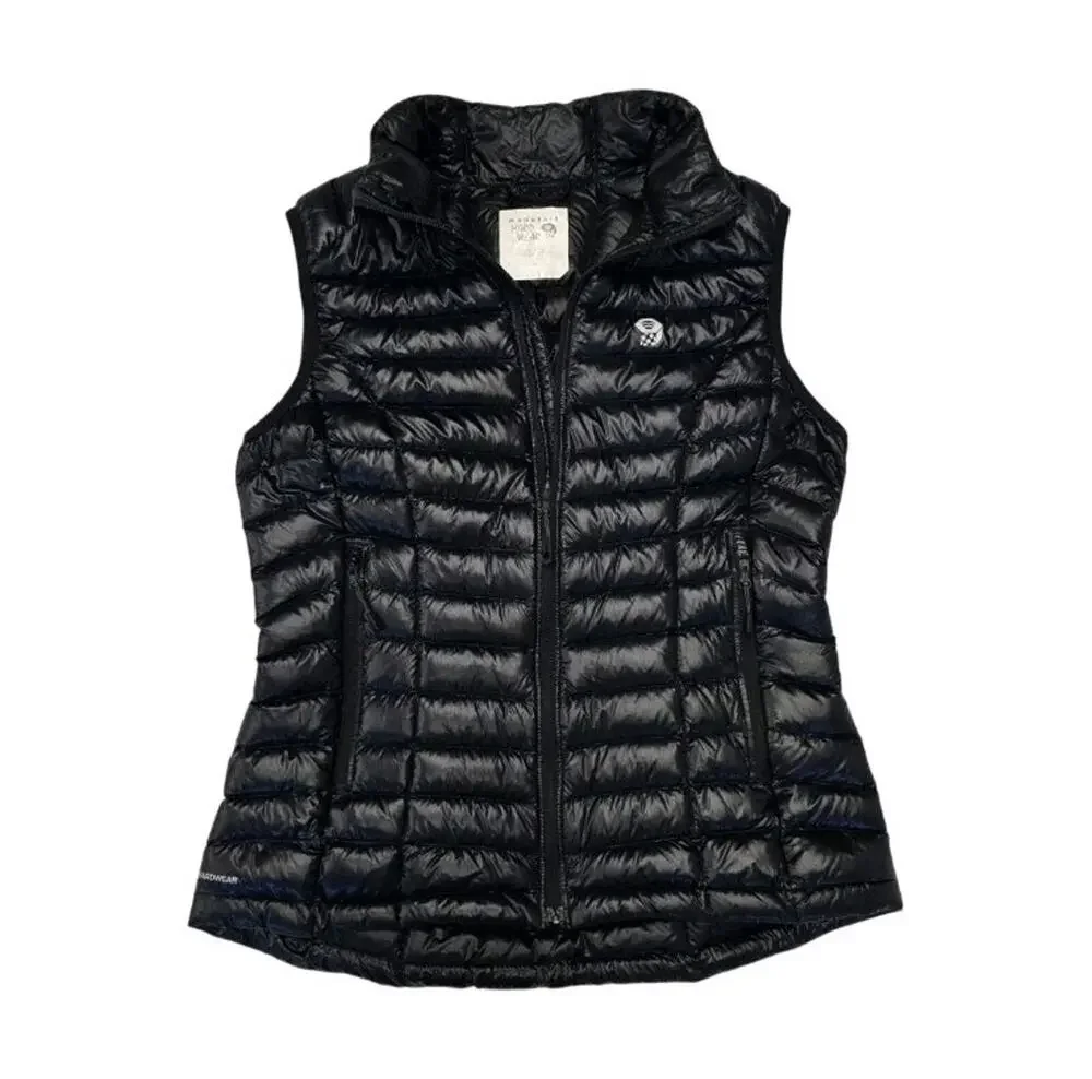 Mountain Hardwear Womens Ghost Whisperer Down Vest Size S Black Puffer Packable