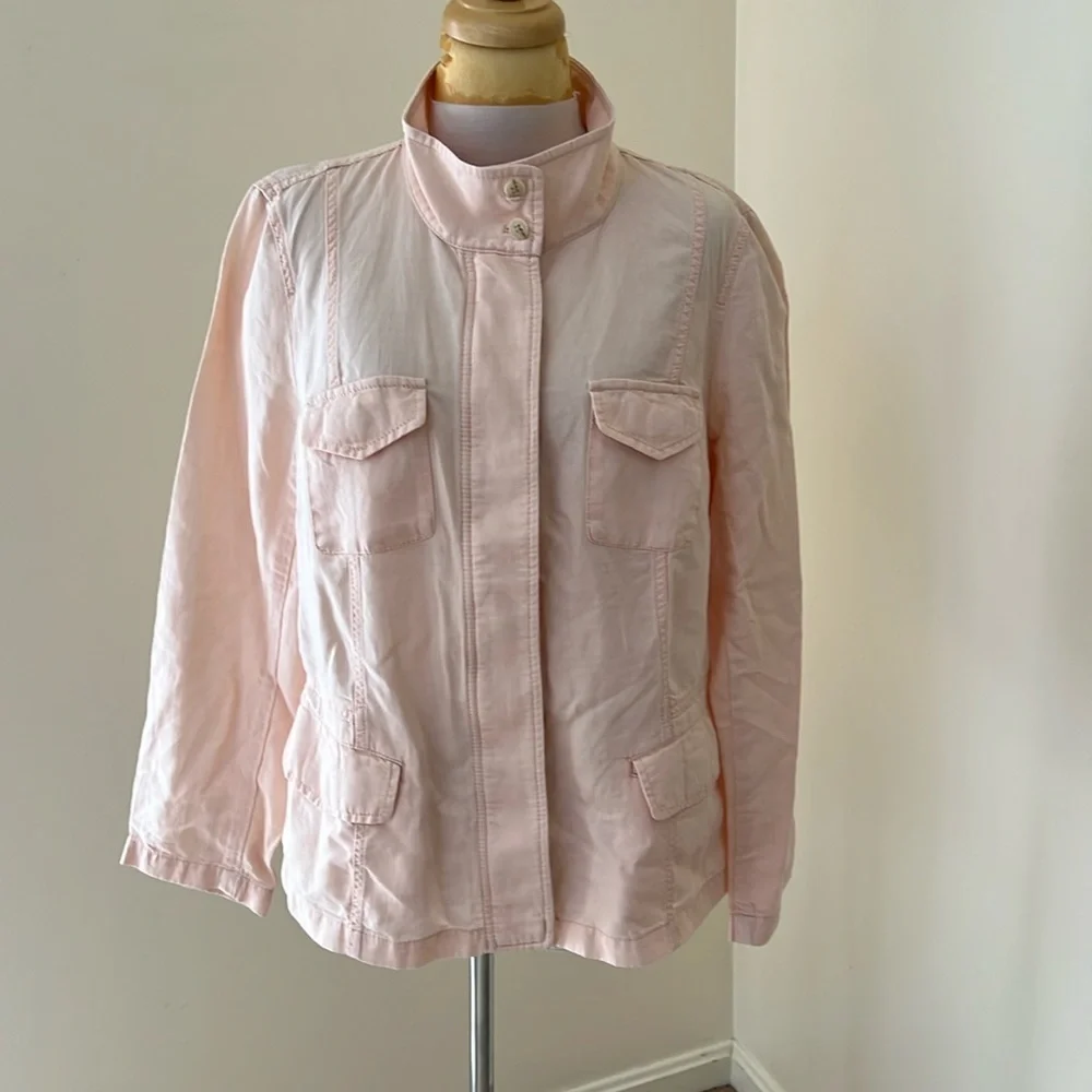 Talbots SZ 16, pale blush cotton light weight spring/summer jacket.