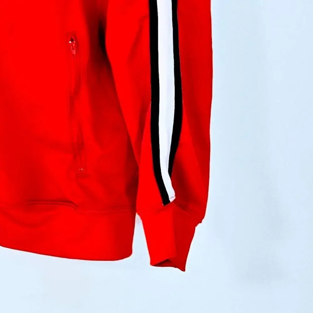 Nike Track Jacket Full Zip Black White Stripe Men’s M Y2K