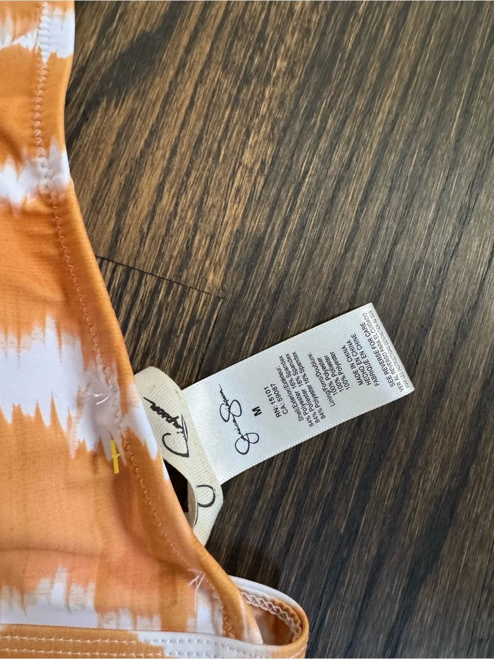 Jessica Simpson vibrant orange
