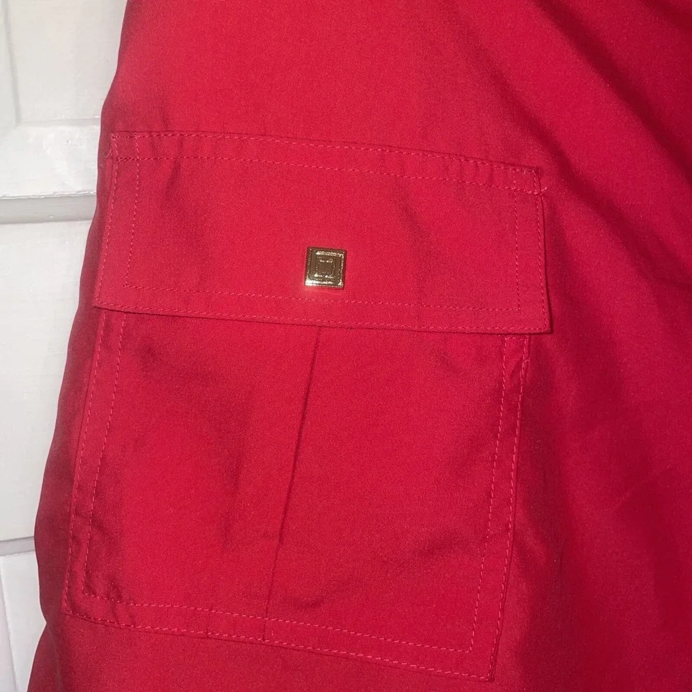 Liz Claiborne Lined Red Shorts Gold‎ Details Sz 12