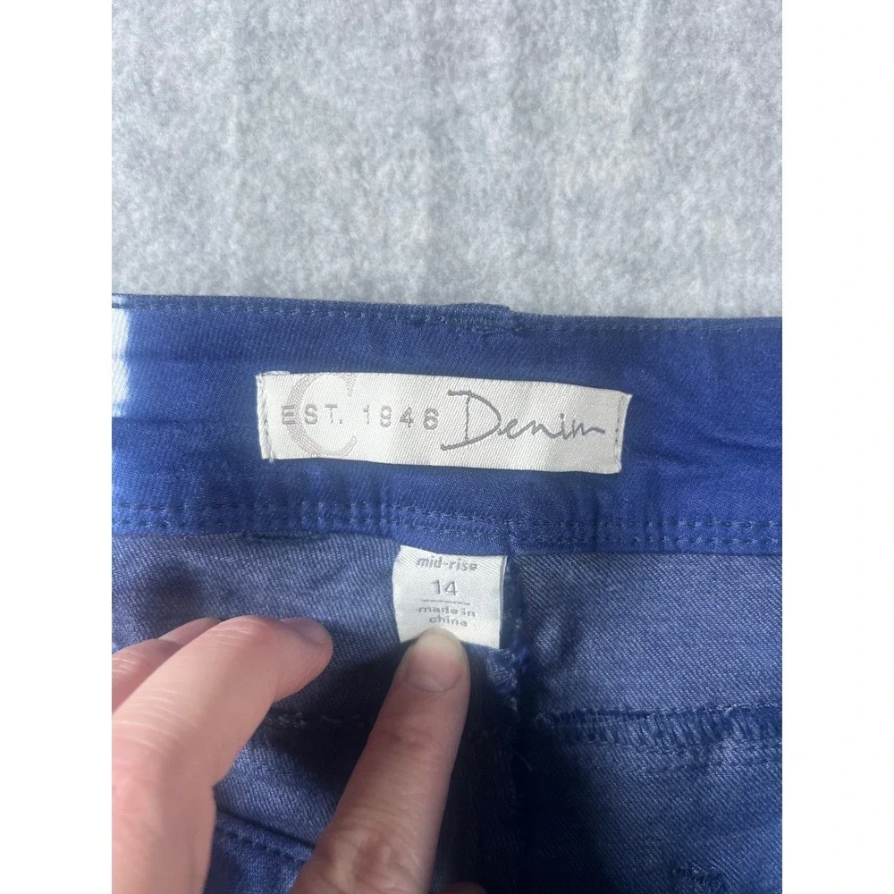 EST.‎ 1946 Denim Womens Shorts Tie Dye Blue Size 14
