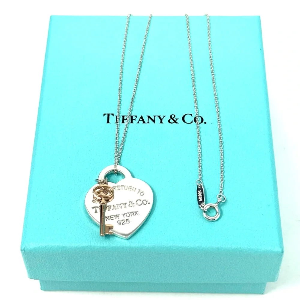 Authentic Tiffany & co. Return To Heart Tag / Key Necklace.