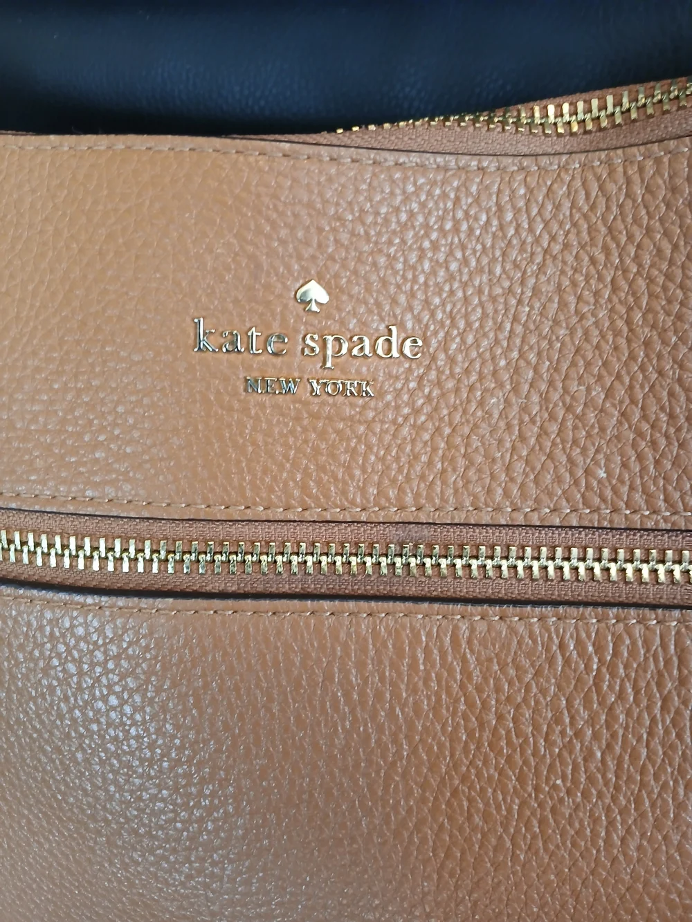 kate spade Cognac Pebbled Leather Crossbody Bag
