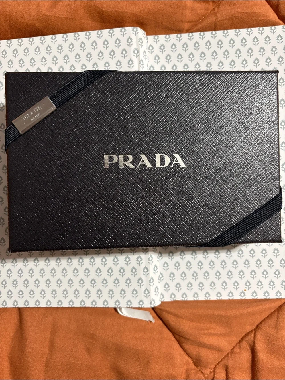 Prada Saffiano Leather Wallet in Taupe Box and Dust Bag included