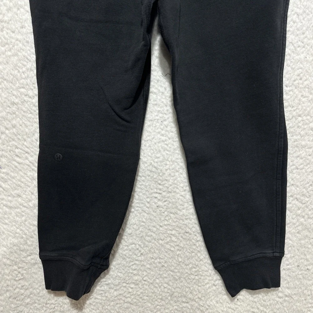 Lululemon Women's Size 4 Scuba High Rise French Terry‎ Jogger Black Pockets Logo