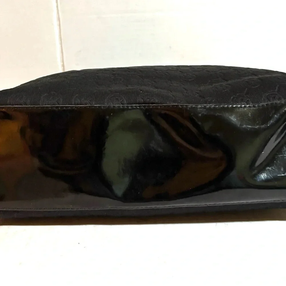 MK logo signature print monogram black quilted  neoprene handbag