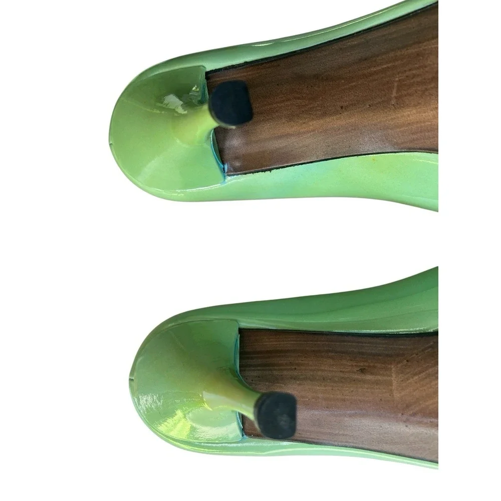 Stuart Weitzman Mint Green Patent Leather Pointed Toe Stiletto Pumps Heels 7M