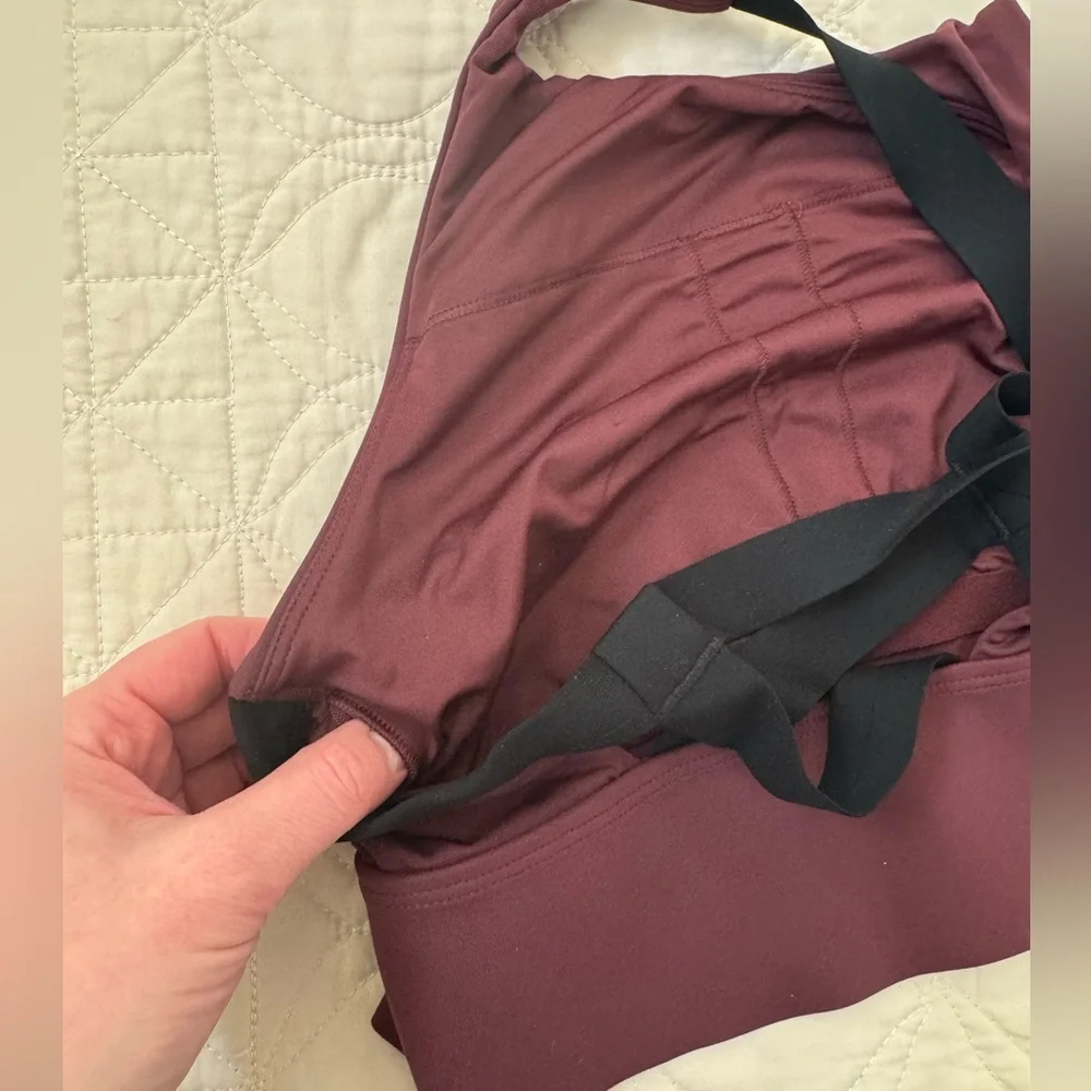 Athleta Maroon Criss-Cross Back Bra