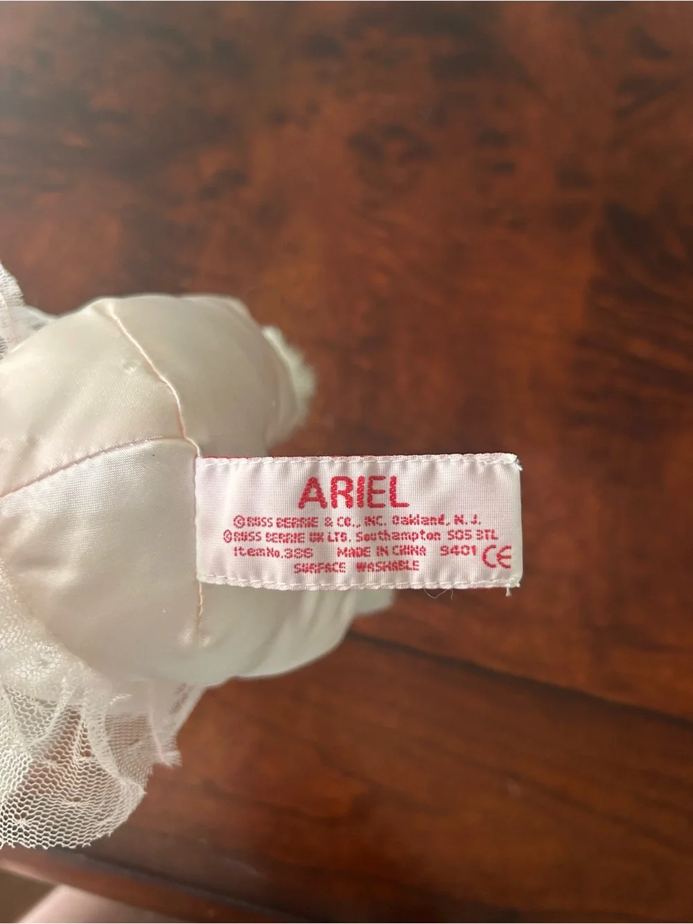 Russ Berrie Ariel White Princess Teddy Bear Plush 6” Stuffed Animal