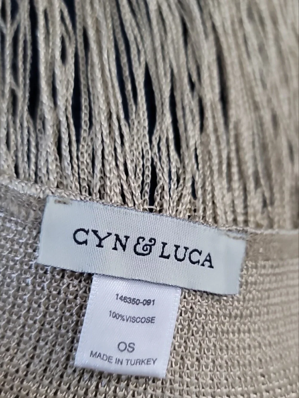 cyn and luca beige fringe